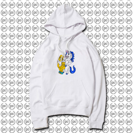 Big Mouth Drawing of a Unicorn Funny Hoodie