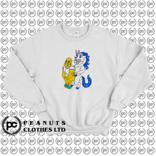 Big Mouth Drawing of a Unicorn Funny Sweatshirt