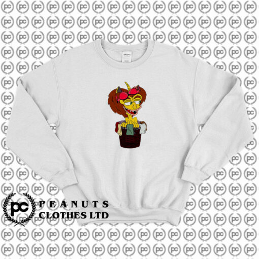 Big Mouth Hormone Monster in a Basket Sweatshirt