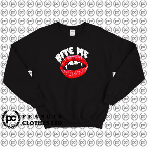 Bite Me Vampire Authentic Vintage Sweatshirt