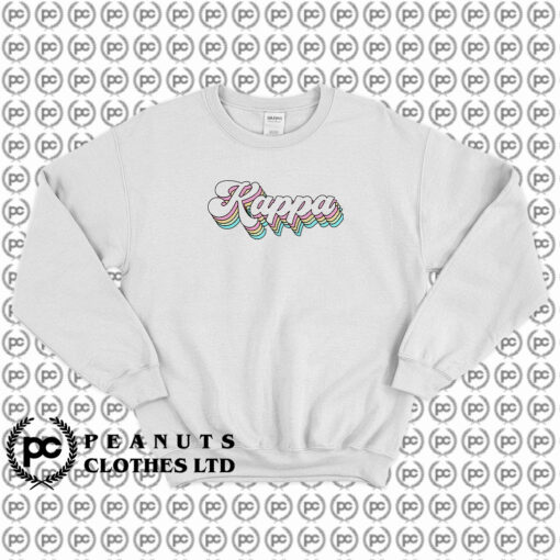 Cute Kappa Kappa Gamma Sorority Groovy Rainbow Sweatshirt