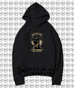 Eat Pussy Chug Whiskey Hail Satan Hoodie