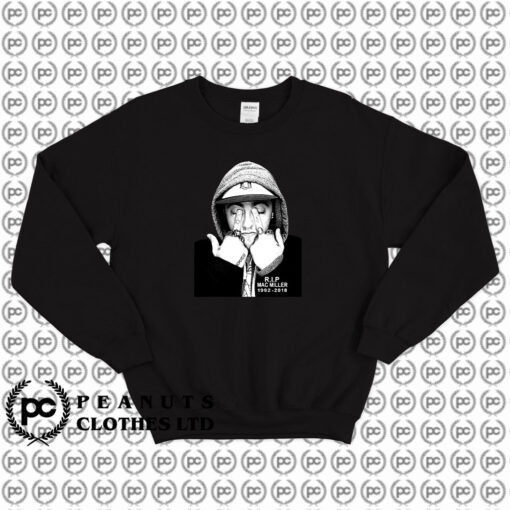 Mac Miller RIP Middle Finger Rapper Sweatshirt