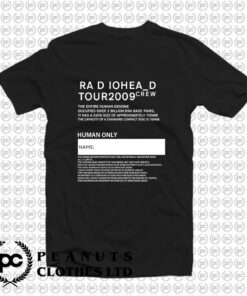 Tour 2009 Radiohead Crew T Shirt