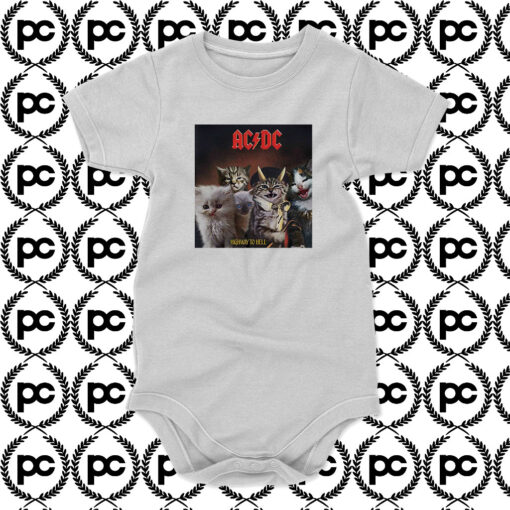 ACDC Cat Rock Band Highway To Hell Metal Baby Onesie