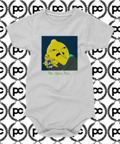 Adventure Time Lemongrab We Hate You Baby Onesie