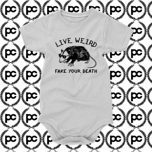 Awesome Live Weird Possum Baby Onesie