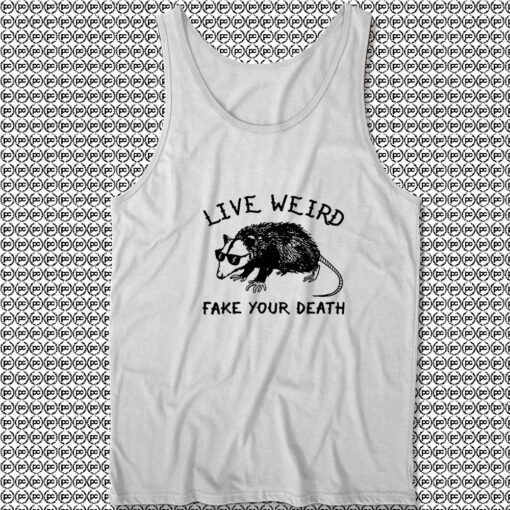 Awesome Live Weird Possum Unisex Tank Tops