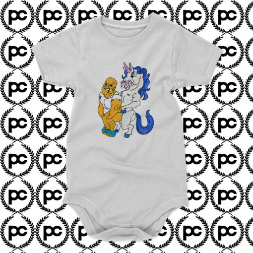 Big Mouth Drawing of a Unicorn Funny Baby Onesie