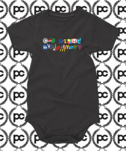 Copyright Infringement Colorful Logo Baby Onesie