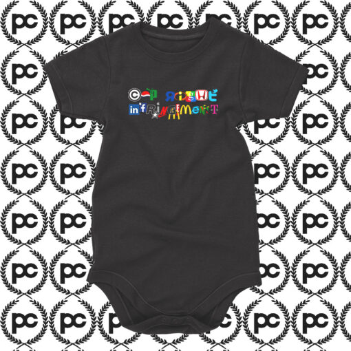 Copyright Infringement Colorful Logo Baby Onesie