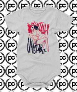 Cute Harley Quinn Unstable Mentally Baby Onesie