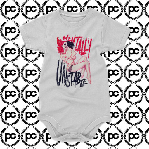 Cute Harley Quinn Unstable Mentally Baby Onesie