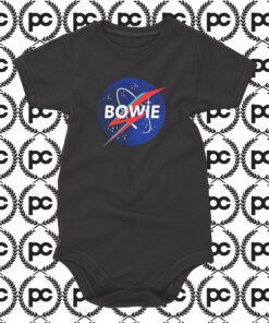 David Bowie Space Nasa Logo Baby Onesie