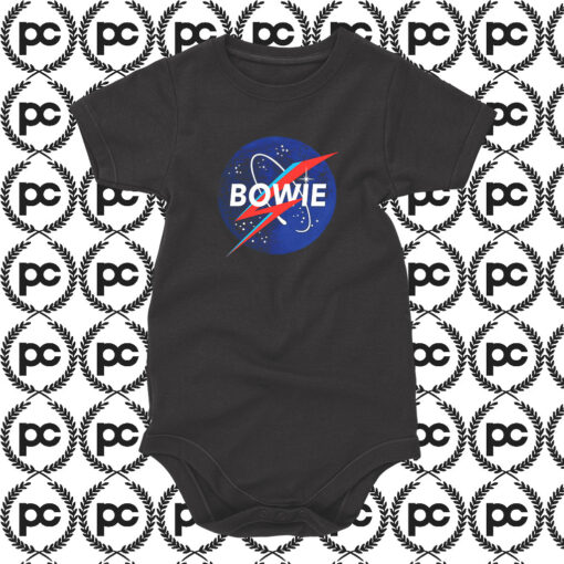 David Bowie Space Nasa Logo Baby Onesie