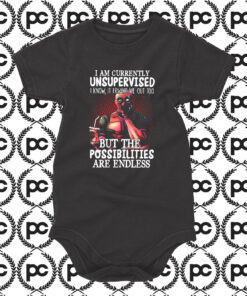 Deadpool I Am Currently Unsupervised Baby Onesie