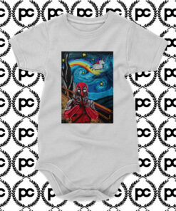 Deadpool Scream Unicorn Starry Night Baby Onesie