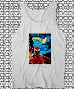 Deadpool Scream Unicorn Starry Night Unisex Tank Tops