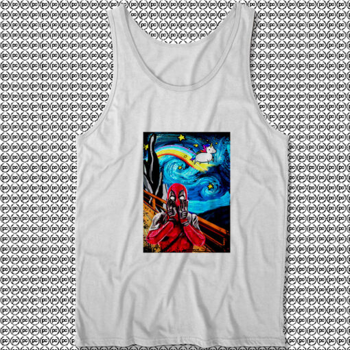 Deadpool Scream Unicorn Starry Night Unisex Tank Tops