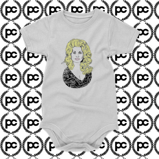 Dolly Parton Illustration Art Baby Onesie