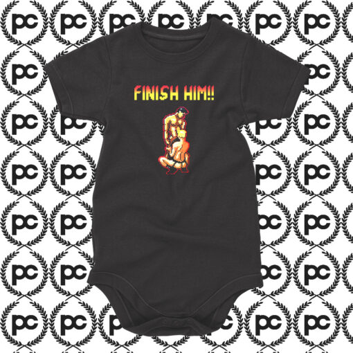 Finish Him Gay Mortal Kombat Baby Onesie