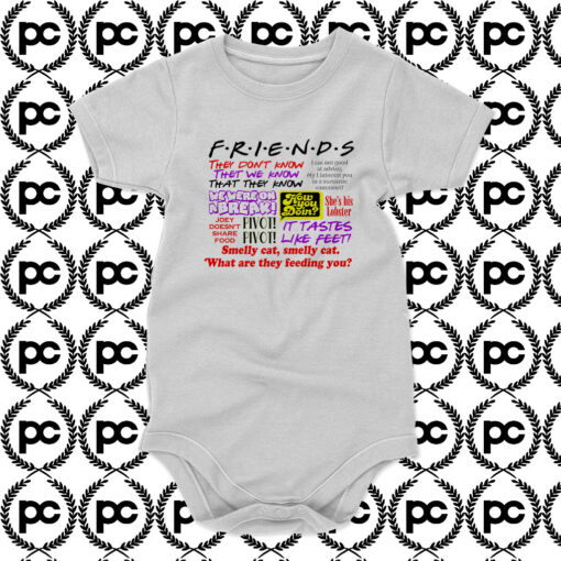 Friends TV Show Quote About Friendship Baby Onesie