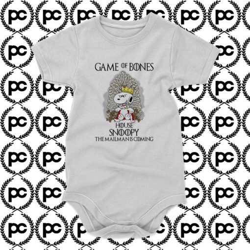 Game Of Bones House Snoopy Baby Onesie