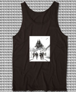 Godzilla Versus The Beatles Unisex Tank Tops