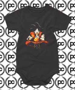 Goku Anime Fighter Smoking Funny Baby Onesie