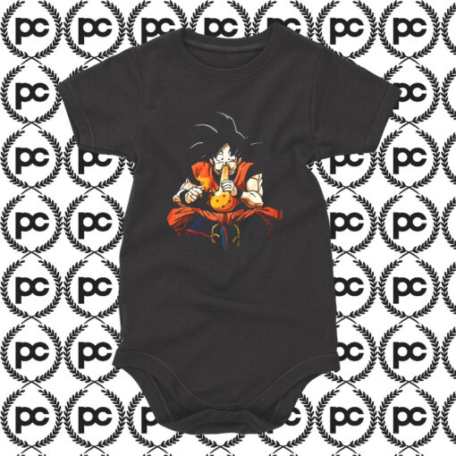 Goku Anime Fighter Smoking Funny Baby Onesie