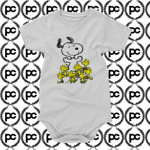 Happy Snoopy Peanuts Baby Onesie