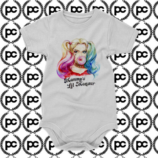 Harley Quinn Mummys not Daddys Lil Monster Baby Onesie