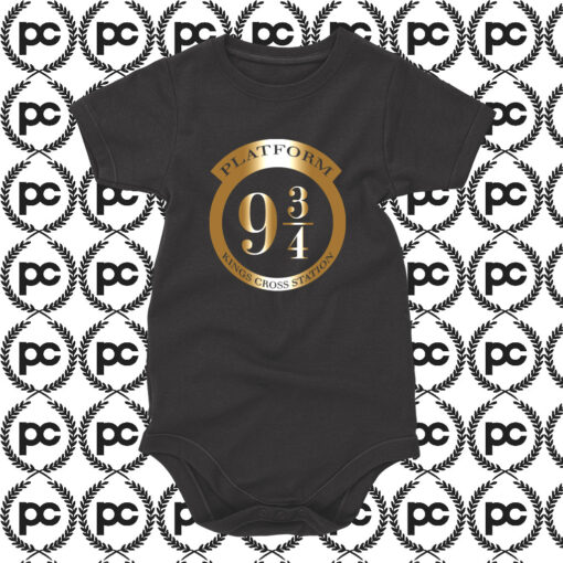 Harry Potter Platform 9 3 4 Kings Cross Station Baby Onesie