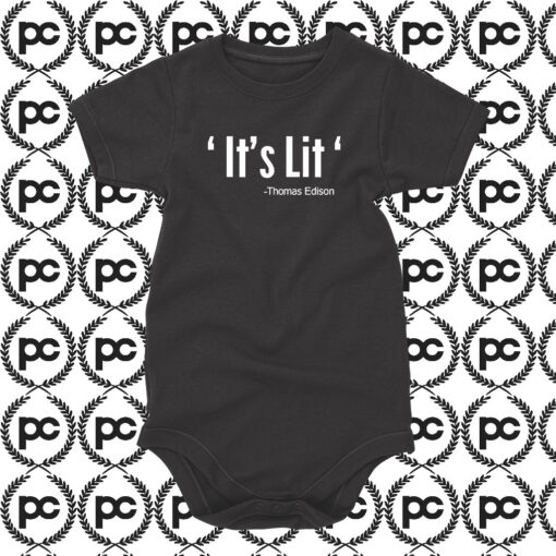 ItS Lit Thomas Edison Baby Onesie