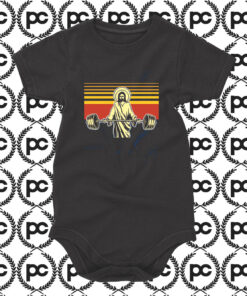 Jesus Is My Spotter Vintage Baby Onesie