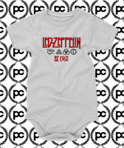 Led Zeppelin Symbols Est 68 Baby Onesie