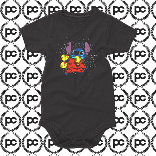 Lilo And Stitch Kungfu Funny Baby Onesie