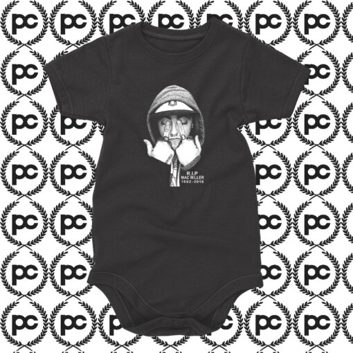 Mac Miller RIP Middle Finger Rapper Baby Onesie