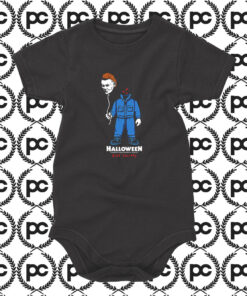 Michael Myers Balloon Head Halloween Baby Onesie