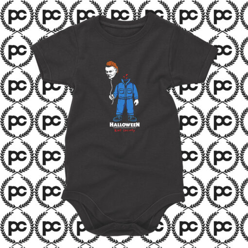 Michael Myers Balloon Head Halloween Baby Onesie