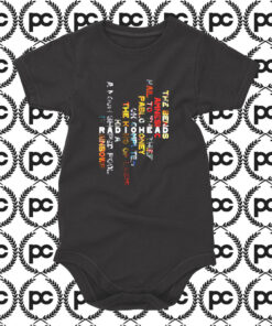 Radiohead Vertical Design Colorful Baby Onesie