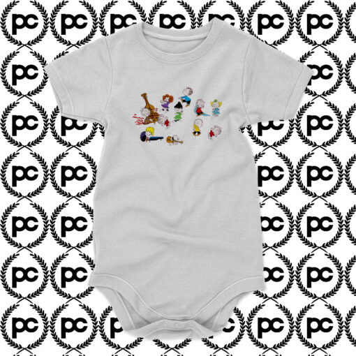 Snoopy Charlie Brown Christmas Dance Baby Onesie