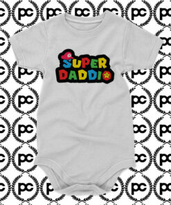 Super Daddio Mario Bros Baby Onesie