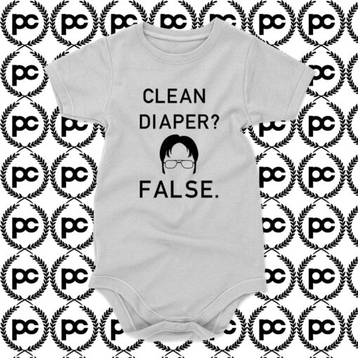 The Office Clean Diapper False Baby Onesie