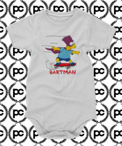 The Simpsons Bartman Skateboard Baby Onesie