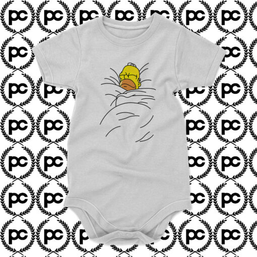 Toast Cinnamon Bun of Homer Simpsons Baby Onesie