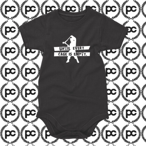 Until Every Cage Is Empty Retro Baby Onesie