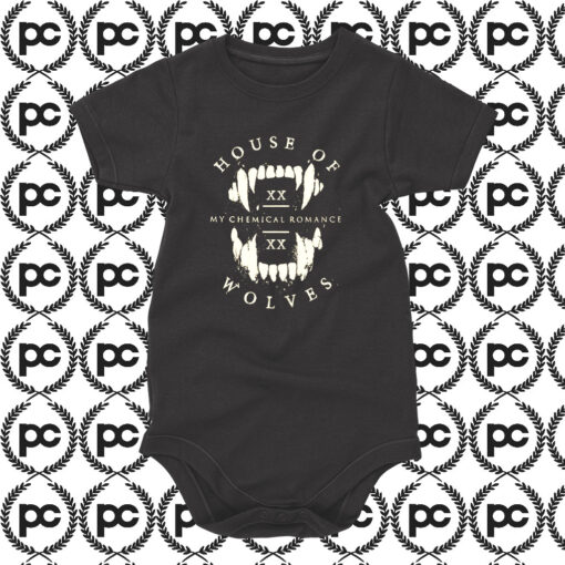 Vintage My Chemical Romance House Of Wolves Baby Onesie