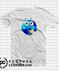 Blue Emoji Eating a Cookie T Shirt