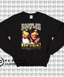 Bootleg Bling Text Styles Vintage Sweatshirt